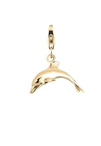 Nenalina - Charm Anhänger Delfin Maritim Kettenanhänger 925 Silber - Gold