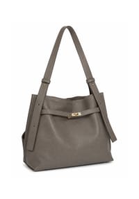 collezione alessandro® - Schultertasche Roma aus softem Leder, Made in Italy - blau