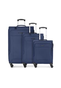 FRANKY Melbourne 3.0 - Melbourne 3.0 4-Rollen Kofferset 3tlg. mit Dehnfalte - black