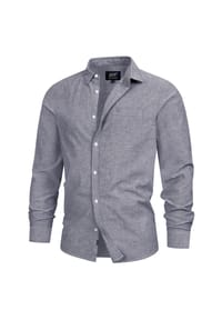 JEFF - Hemd Langarm JFSilvwin - Grey Mix