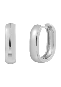 XENOX - Damen Creolen, 925er Silber - WEISSGOLD