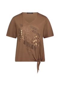 BETTY BARCLAY - Basic Shirt mit Schleifenknoten - Classic Nougat