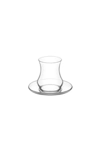 COFI - LAV Eda Teegläser-Set 12-teilig mit Untertellern, transparent - 170 - Transparent 8,5 x 5,5 cm