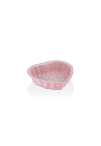 KORKMAZ - Torta Mini 2er Set Backform mit Granitbeschichtung - Herzförmig - Rosa 12 x 3 cm