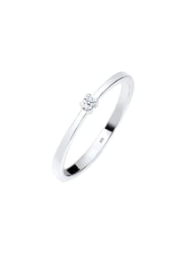 elli. DIAMONDS - Ring Verlobung Solitär Diamant (0.03 Ct.) 925 Silber - Gold