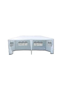 VCM. - Pavillon | Maße ca. 3x6 m | wasserabweisende 110g / m² PE Plane | Partyzelt mit Seitenteilen | Gartenzelt mit Stahlgestell | Festivalzelt | Weiß - 