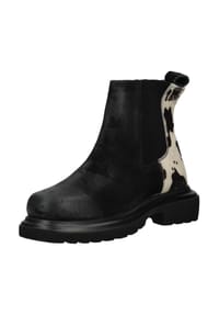 LAZAMANI - Leder/Textil Stiefelette - Schwarz/Weiß