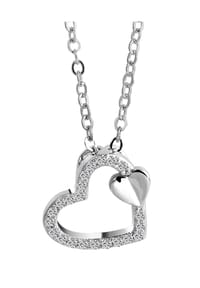 Adelia's Heart Collection - Halskette mit Anhänger – Herz aus 925 Silber - silber