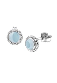 Nenalina - Ohrringe Boho Aquamarine Geburtsstein März 925 Silber - Hellblau