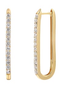 XENOX - Damen Creolen, 925er Silber - GOLD