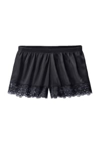 LASCANA - Alana Schlafanzug-Shorty, Seidenanteil, Spitze, für Damen - 4215 BLACK