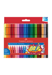Faber-Castell - Grip Filzstifte, 20er Pack - MEHRFARBIG, mehrfarbig