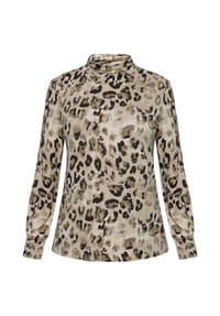BETTY BARCLAY - Rollkragenshirt mit Stehkragen - Grau/Beige