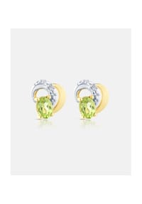 Diamant L'eternel - Ohrstecker, mit Peridot, 375 Gelbgold - gold