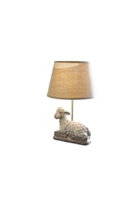 LOBERON - Tischlampe Séverac grau/creme - grau/creme