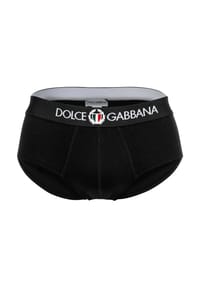 DOLCE & GABBANA - Herren Slip - Continuative Slip Brando, Trikolore-Wappen-Logo - Dunkelblau