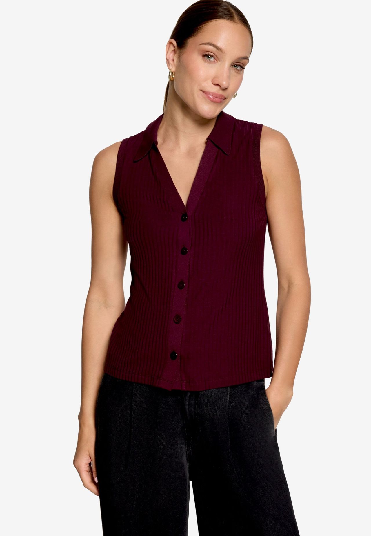 Zero Weste, Knopfleiste, FüR Damen, Rot, 36