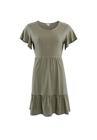 STOOKER® - KIRA Damen Spitzenkleid midi - oil green