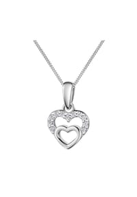 zeeme KIDS - Anhänger mit Kette 925/- Sterling Silber 11 Zirkonia - weiß