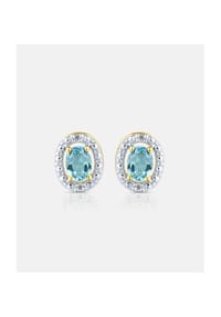 Diamant L'eternel - Ohrstecker, mit Blautopas, 375 Gelbgold - gold