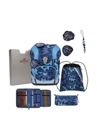 DerDieDas® ErgoFlex Tiny - ErgoFlex Tiny - Schulranzen Set 5tlg. 900g (Deep Ocean) - Butterfly Garden