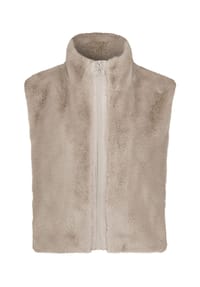 BETTY BARCLAY - Plüschweste mit Reißverschluss - 7304 BRIGHT TAUPE