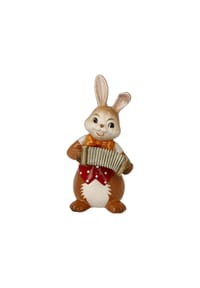 Goebel Figur Hase - Frecher Musikant - Osterhasen - Bunt