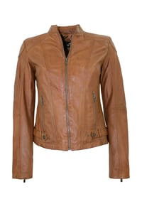 JILANI - Damen Lederjacke Lammnappa cognac - cognac