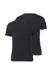 JOOP! - Herren T-Shirts, Rundhals, 2er Pack - Everyday, Unterziehshirt, Cotton Stretch - Schwarz