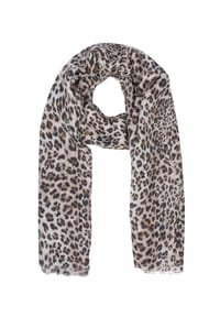 Seasons of April - Schal SARA LEO Damen Halstuch im Leo Muster – Leicht & Weich für jede Jahreszeit - Beige