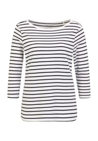 GALERIA - Shirt "Anja", 3/4-Arm, U-Boot-Ausschnitt, für Damen - BLACK/WHITE