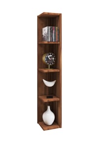 VCM. - Holzregal stehend | platzsparendes Regal | Maße: H. 97 x B. 15 x T. 17 cm | Elegantes Regal stehend | Aufbewahrungsregal | Bücherregal - Honsa - Anthrazit / Honig-Eiche