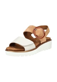 ara® - Glattleder Sandalen - Weiß/Braun