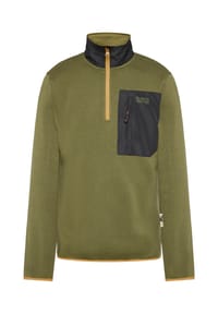 GLOBETROTTER - Fleecejacke, Troyer, für Herren - BLACK BEAUTY