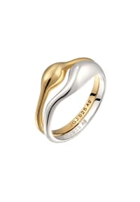 elli. - Ring Ringset Duo Bicolor 925 Sterling Silber Vergoldet - Zweifarbig