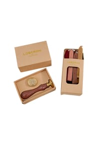 LOBERON - Wachsstempel und Siegelwachs Movique braun/rot/gold - braun/rot/gold