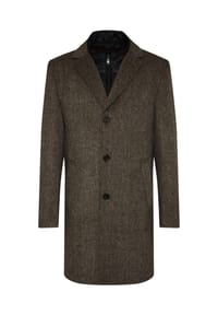 DIGEL - Modern Fit Paletot Deus in Mokka - Mokka