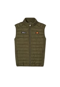 ellesse - Herren Steppweste - Gesteppte ärmellose Weste, Zipper, Stehkragen, uni - Grün