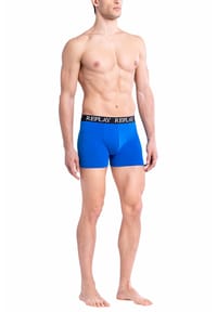 REPLAY - Herren Boxer Shorts, 2er Pack - Trunks, Cotton Stretch - Blau/Schwarz