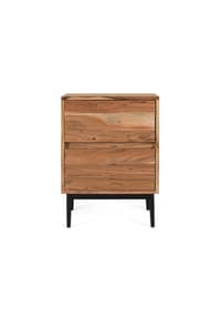 GINER & COLOMER - Nachttische aus Akazienholz, 45 cm, moderner Landhausstil - 61 x 45 x 36 cm - Braun