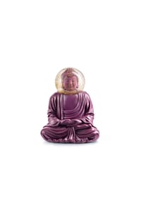 DONKEY - Schneekugel Summerglobe The Buddha, Lila, 15 cm - Grau