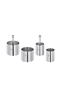 KÜCHENPROFI - Dessertringe, 4er-Set - SILBER