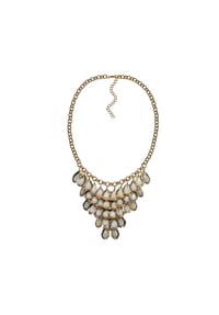Steuer Modeschmuck - Collierkette Metall ohne Stein - gelb