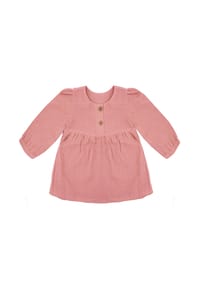 maximo® - GOTS BABY GIRL-Bluse langer Ärmel, Musselinstoff - altrosa