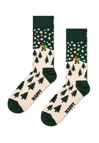 HAPPY SOCKS - Socken "Santa On the Way", Rippbündchen - 7500 DARK GREEN