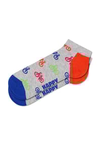 HAPPY SOCKS - Sneakersocken "Bike", Rippbündchen - 9700 GREY