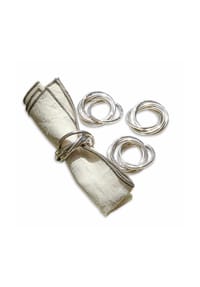 LOBERON - Serviettenring 4er Set Limche silber - 
