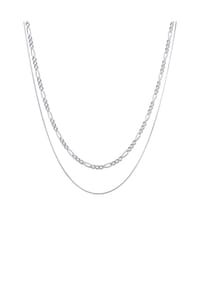 KUZZOÍ - Halskette Herren Ketten Set Figaro Venezia 925 Silber - Silber