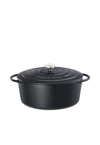 KÜCHENPROFI Bratentopf "Provence", oval, mikrowellenfest, robust, Ø 33 cm - Provence - BLACK