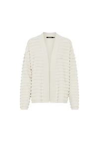 olsen - Cardigan mit Schalkragen und offener Vorderseite - Almond Beige